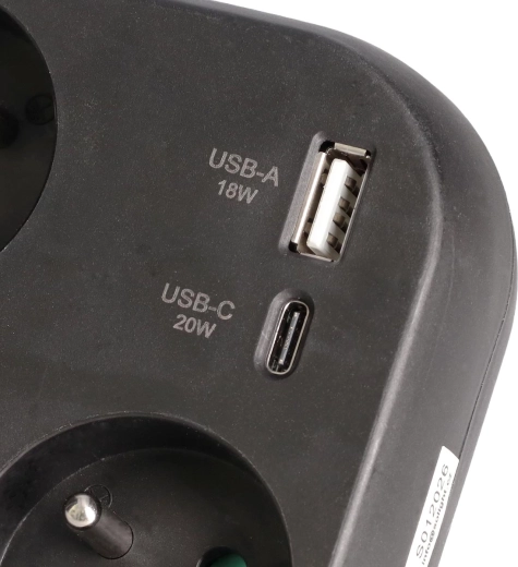 Încărcare rapidă USB-A + USB-C