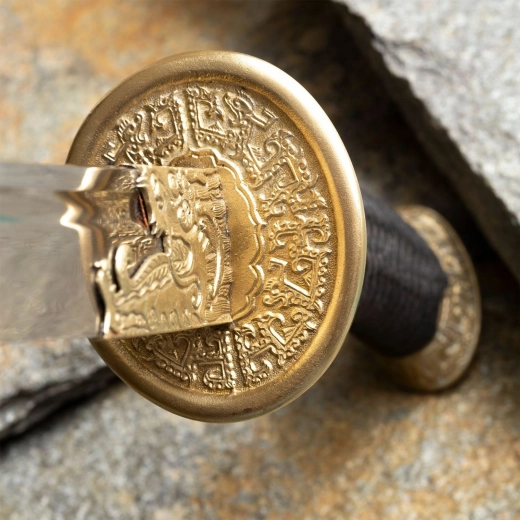 Gardă din alamă și împletitură de mătase