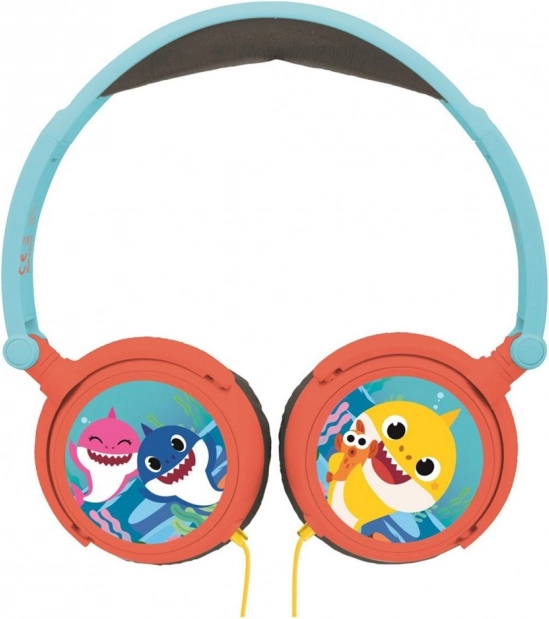 Căști pliabile pentru copii cu fir BABY SHARK cu limitare a volumului