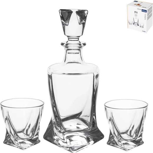 Set de carafă din sticlă Imperial cu 2 pahare