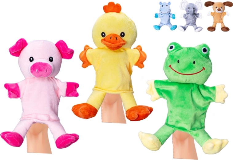 Marionetă din pluș, animăluț, 25 cm, pentru bebeluși și copii