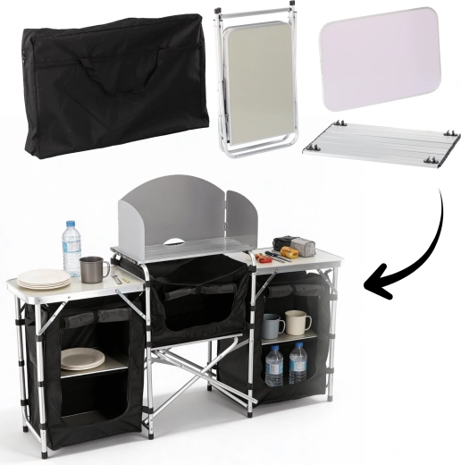 Bucătărie de camping pliabilă 175 × 40 × 111 cm