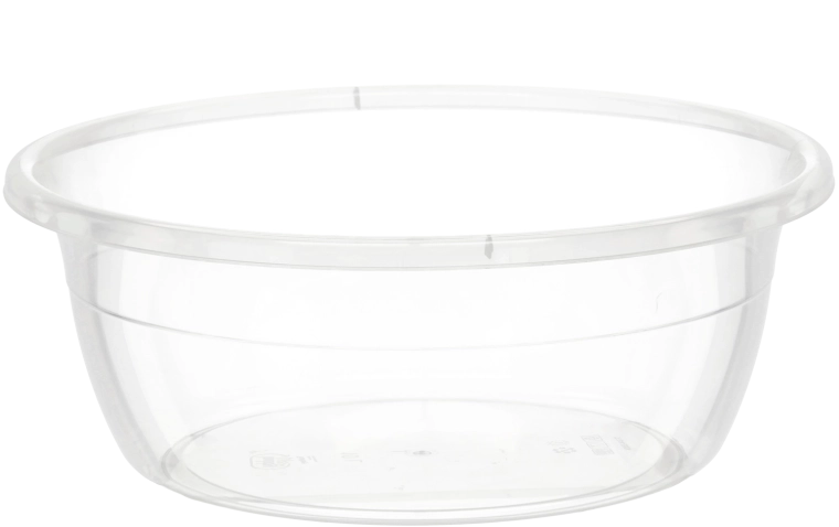 Bol rotund transparent din plastic 10 l