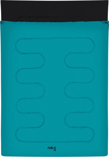 Sac de dormit tip pătură pentru două persoane NILS Camp albastru