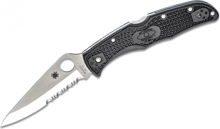 Spyderco Endura 4 Lightweight cuțit de buzunar 9,5 cm, satin, negru, FRN