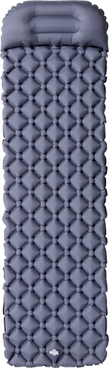 Saltea turistică gonflabilă cu pernă integrată NILS CAMP NC4006 gri