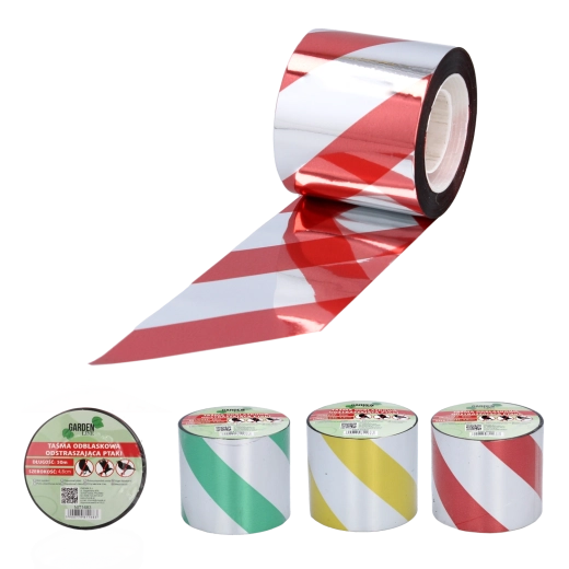 Bandă reflectorizantă împotriva păsărilor 50 m × 4,8 cm (mix de culori)