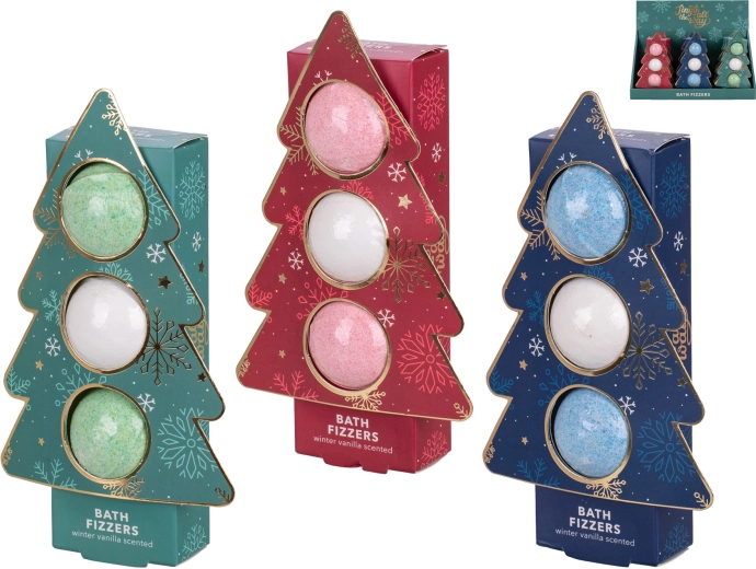 Set cadou de Crăciun cu bile efervescente pentru baie