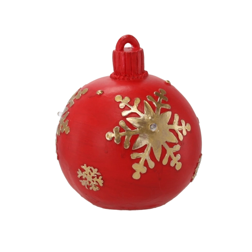 Glob roșu de Crăciun cu iluminare LED 16,5 cm