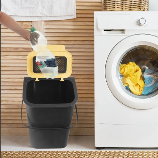 Cap galben rabatabil pentru colectare selectivă clară