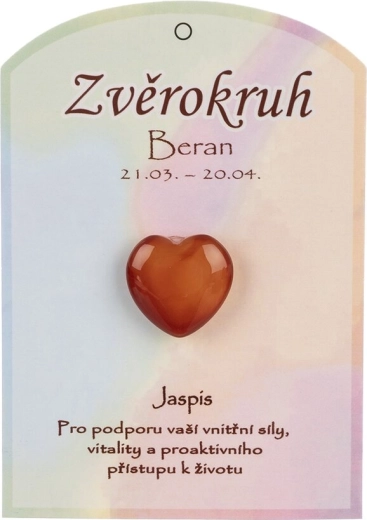 Inimă din jasp pentru zodia Berbec