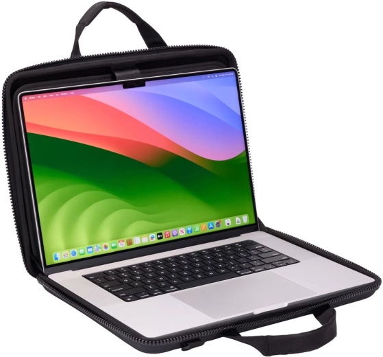 Deschidere tip clapetă pentru utilizarea laptopului direct din geantă