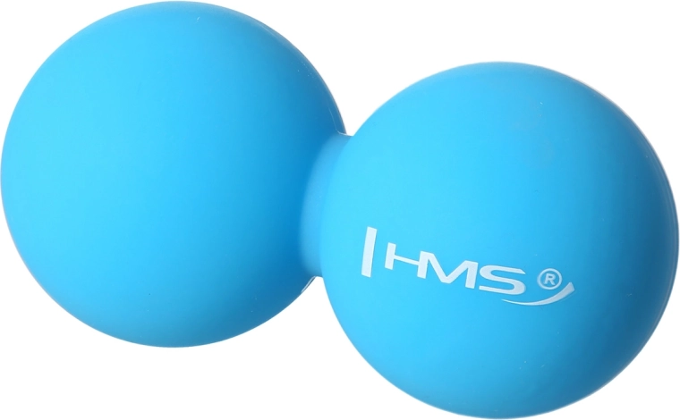 Minge dublă de masaj HMS pentru puncte trigger – lacrosse ball, albastră
