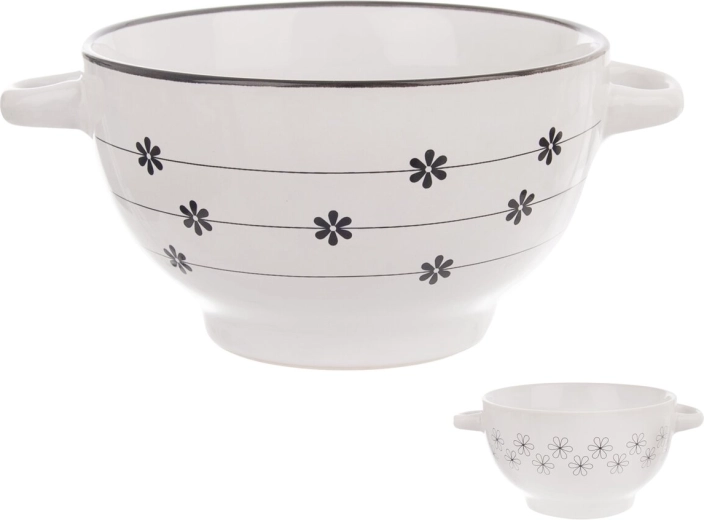 Bol ceramic pentru supă Flower 14 cm