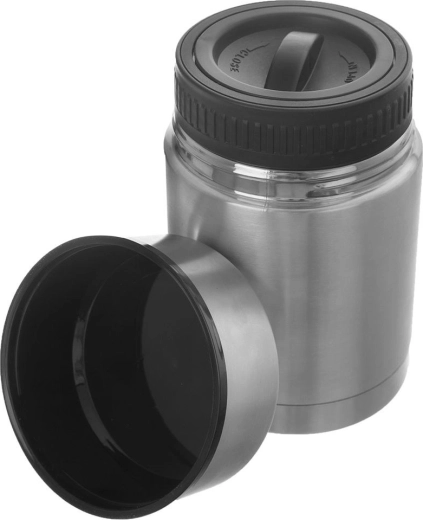 Gură largă practică și capac folosit ca bol