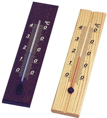 Termometru de cameră din lemn 12 cm deschis