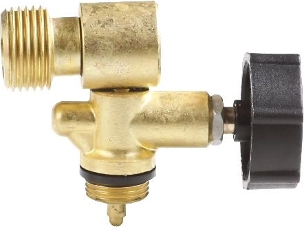 Robinet de închidere MEVA G 1/2" stânga cu ieșire laterală pentru butelii PB de 2 kg