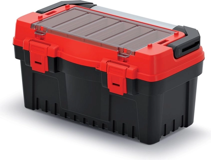 Cutie pentru unelte EVO cu mâner metalic, 476 × 260 × 256 mm, roșie