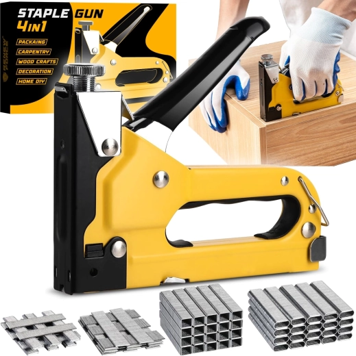Capsator manual pentru tapițerie Renew Force 2-în-1 cu set de 4000 de capse și cuie