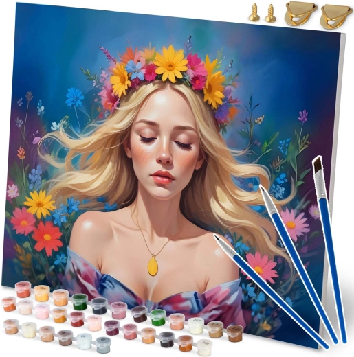 Pictură după numere 40×50 cm – portret de femeie