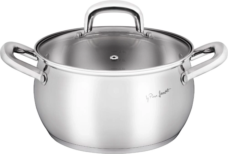 Cratiță din inox Lamart Shape cu capac, 3,3 l