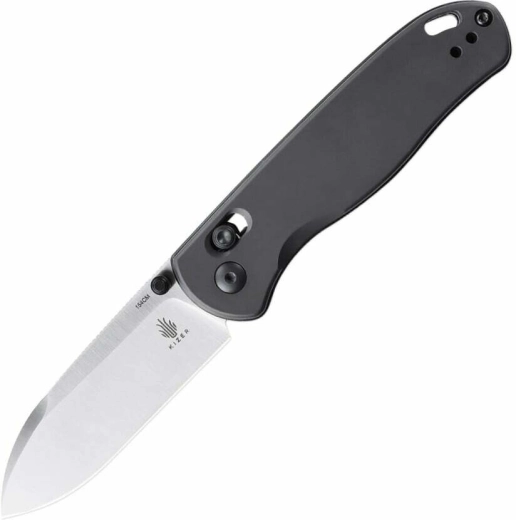 Cuțit de buzunar KIZER Drop Bear Gunmetal aluminiu 7,6 cm