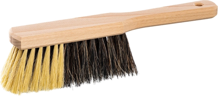 Perie de mână din lemn nelăcuit, 4 rânduri, cu amestec de peri 50/50