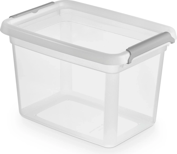 Basestore cutie de depozitare cu capac și cleme 2 l