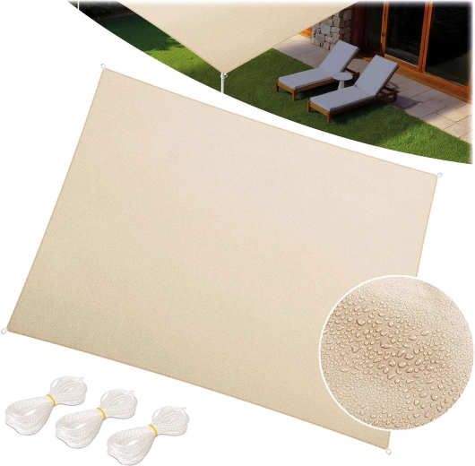 Prelată de umbrire dreptunghiulară 3 × 4 m bej