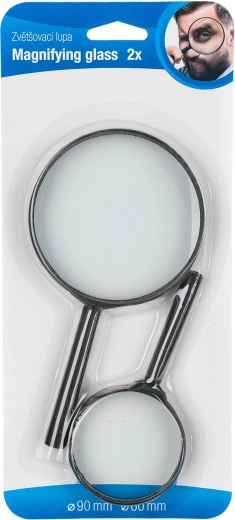 Set de lupe cu mâner din plastic, 60 și 90 mm