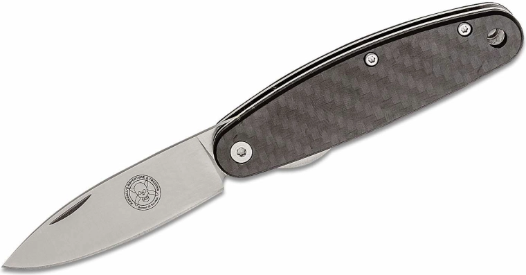 ESEE Churp Carbon cuțit de buzunar 6,8 cm, lamă satinată, fibră de carbon