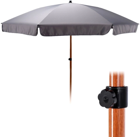 Umbrelă de grădină gri cu înălțime reglabilă 200 cm