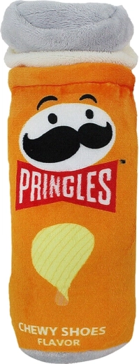 Jucărie cu scârțâit Pringles pentru câini, galbenă