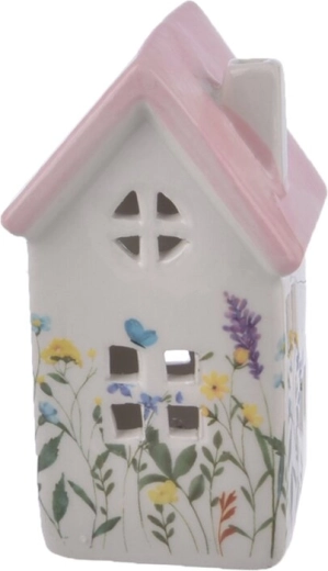 Căsuță LED din ceramică, roz