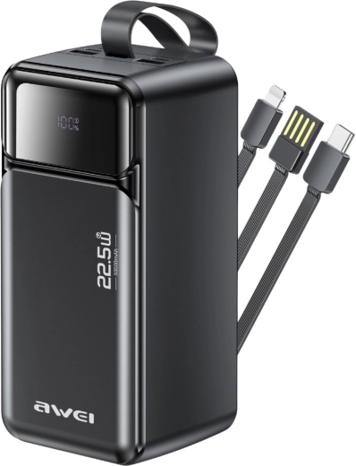 Powerbank Awei 50000 mAh cu încărcare rapidă 22,5 W PD