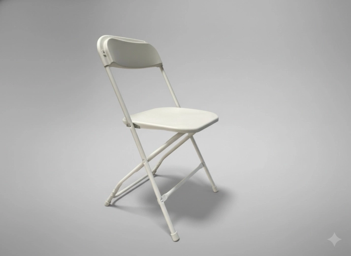 Scaun pliabil pentru catering, alb