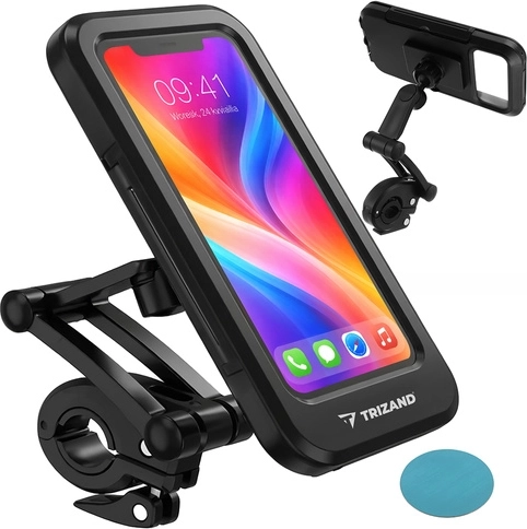 Suport de telefon impermeabil pentru bicicletă TRIZAND cu rotație 360°