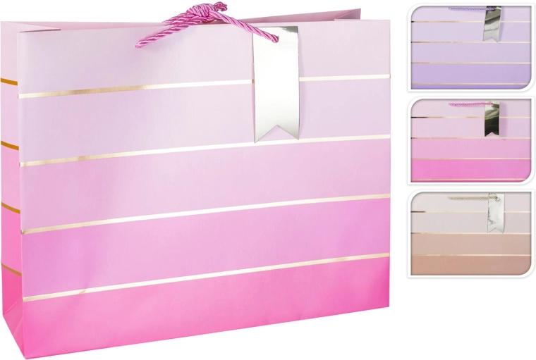 Pungă cadou din hârtie 32 × 26 × 10 cm, mix de culori