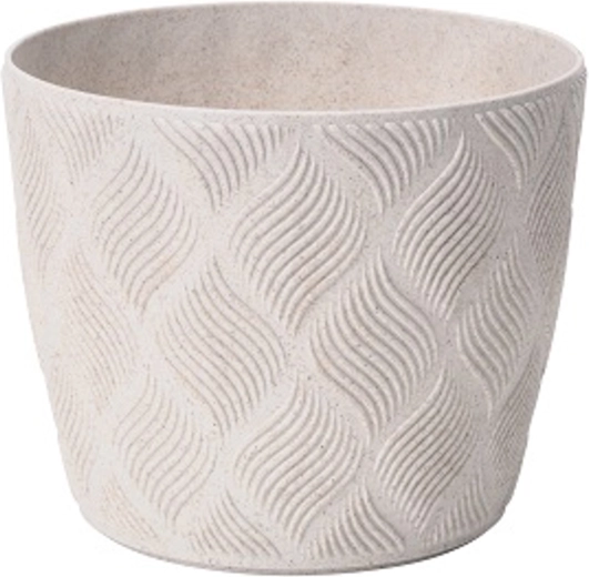 Ghiveci Flow Petit Eco Wood 27 cm alb