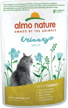 Almo Nature Urinary Help plic cu curcan pentru pisici 70 g
