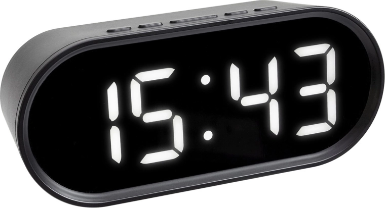Ceas deșteptător digital TFA cu ecran inversat și cifre LED albe