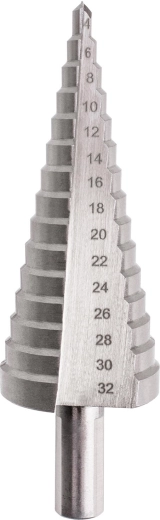 Burghiu treptat HSS 4–32 mm, 15 trepte