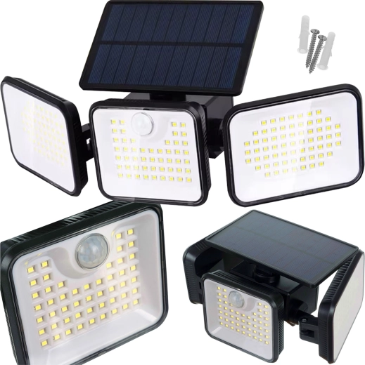 Lampă LED solară de grădină Izoxis 180 LED cu senzor de mișcare și senzor crepuscular IP65