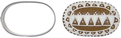 Formă de tăiat din inox moka oval 5 cm