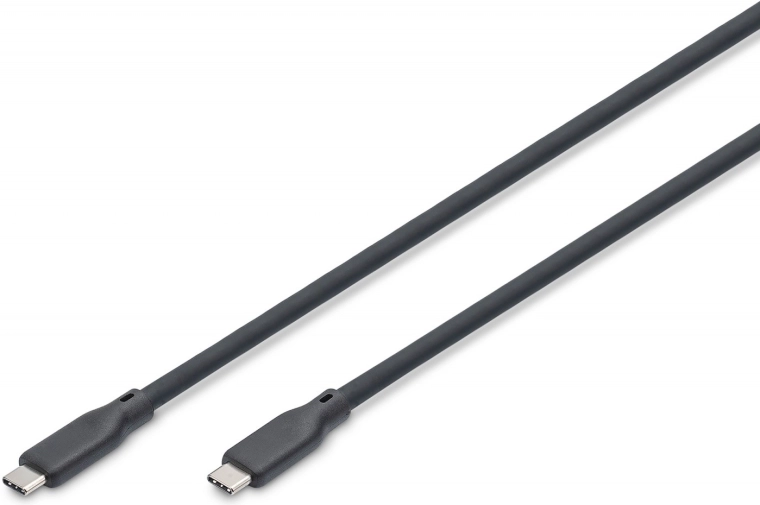 Cablu din silicon USB-C la USB-C USB4 v2.0 80 Gb/s, 8K@60 Hz, PD 3.1 240 W, 1 m, negru