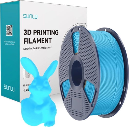 Filament Sunlu PLA care strălucește în întuneric, albastru, 1 kg