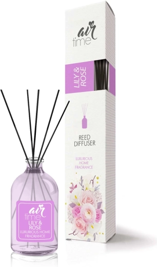 Well Done Air Time odorizant de cameră cu bețișoare, crin și trandafir, 50 ml