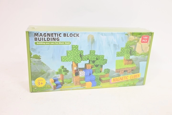Set de construcție magnetic Klocki magnetyczne – 100 de piese