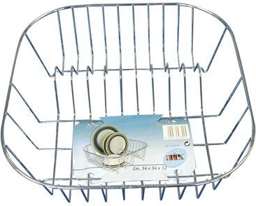 Suport de scurgere din inox pentru vase 34 × 34 × 12 cm