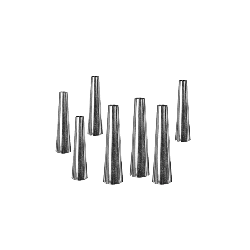 Set de forme metalice pentru rulouri cu cremă, 10 buc